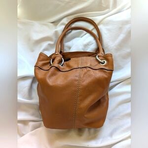 Tangello Vintage Brown Leather Tote Bag